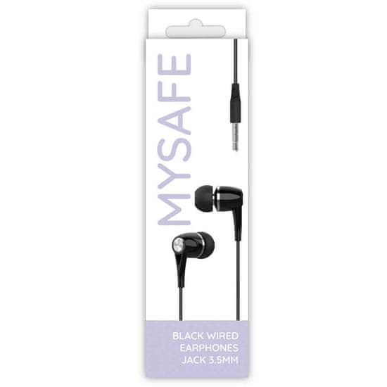 IZMAEL Kabelová sluchátka MySafe EAR35 - 3,5mm jack - Černá KP26696