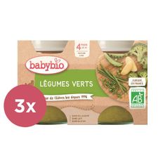 Babybio 3x Příkrm zelená zelenina 2x 130 g