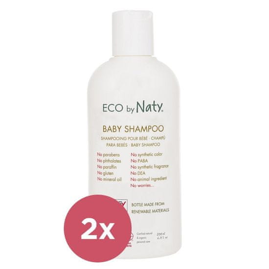 ECO by Naty 2x Dětský šampón 200 ml