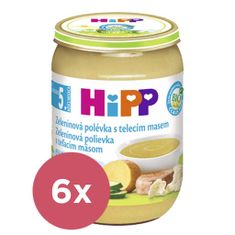 HiPP 6x BIO Zeleninová polévka s telecím masem 190 g