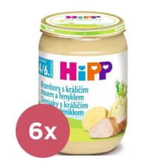 HiPP 6x brambory s králičím masem a fenyklem 190 g