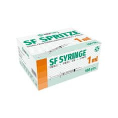 SF Medical Injekční stříkačka SF, 3 dílná, 1ml, sterilní - 100ks