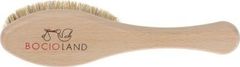 BocioLand Dřevěný kartáč s pevným přírodním vlasem, přírodní