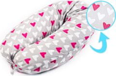 Sensillo Kojící polštář Sensillo XL- Srdce růžové