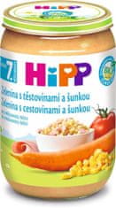 HiPP 6x BIO zelenina s těstovinami a šunkou 220 g