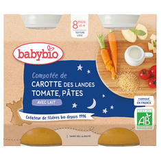 Babybio 3x Večerní menu mrkev a rajčata s těstovinami 2x 200 g