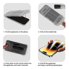 Case4mobile Tvrzené sklo Full Glue Easy-Stick s aplikátorem pro IPHONE 12/12 PRO - černé TT1904