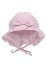 Sterntaler Klobouk lněný s mašlí na zavazování UV 50+ pink holka-35 cm-1-2 m