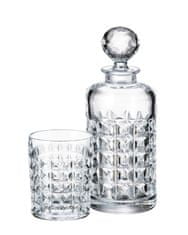 Bohemia Crystalite Set Diamond na whisky obsahuje 1 karafu s objemem 700 ml a 6 sklenic s objemem 230 ml.