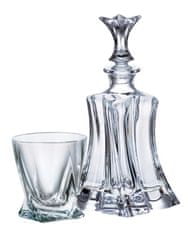 Bohemia Crystalite Whisky set Florale obsahuje 1 karafa objemem 700 ml a 6 sklenic s objemem 340 ml.