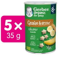 Gerber 5x Organic křupky banánové 35 g