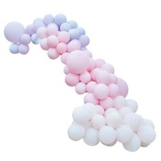 MojeParty Sada balónků na balónkový oblouk Deluxe růžová/lila 200 ks