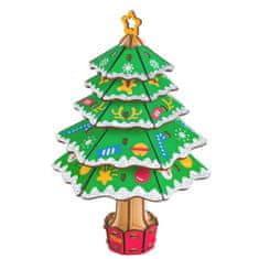 Kraftika Woodcraft dřevěné 3d puzzle vánoční strom
