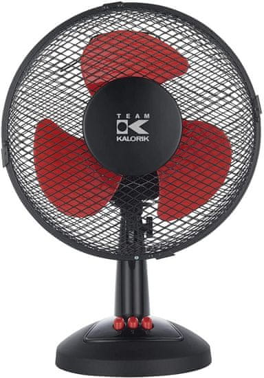 Exihand Stolní ventilátor KALORIK VT 1043RD, 23 cm, 30 W, černo-červený