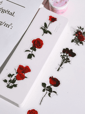 KN Sada 40 samolepek - Červená růže