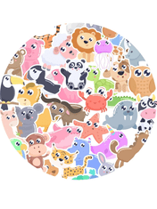 KN Sada 52 samolepek - Cute Animals