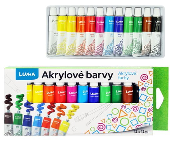 LUMA trading Akrylové barvy sada (12x12ml)
