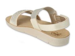 Befado dívčí sandálky CLIP 068Y001 stříbrno-bílé, velikost 30