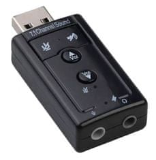 APT AK103B USB Zvuková karta 7.1 Vitrual