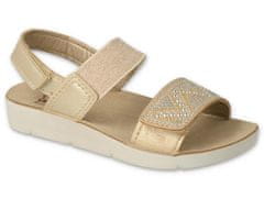 Befado dívčí sandálky CLIP 068Y002 béžovo-zlaté, velikost 30