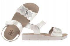 Befado dívčí sandálky CLIP 068Y003 stříbrno-bílé, velikost 29