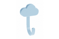 GTV Věšák na nábytek Cloud, modrý