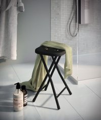 Gedy Koupelnová stolička, 26x45,5x26cm, černá CO7614 - Gedy