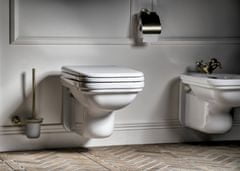 KERASAN WALDORF WC sedátko Soft Close, bílá/bronz 418601 - Kerasan
