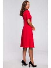 Style Stylove Dámské midi šaty Lyonete S240 červená L