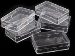 Kraftika 5ks ransparent plastové krabičky 3,7x5,7x1,5cm