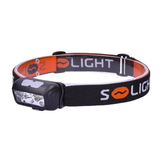 Solight Solight LED čelová nabíjecí svítilna, 150 plus 100lm, bílé a červené světlo, Li-ion, USB WN40