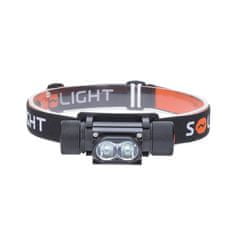 Solight  LED čelová nabíjecí svítilna, 650lm, Li-ion, USB