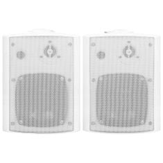 Vidaxl Nástěnné stereo reproduktory 2 ks bílé interiér exteriér 100 W