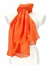 Cashmere Dámský letní jednobarevný šátek / šála 180x90 cm oranžová