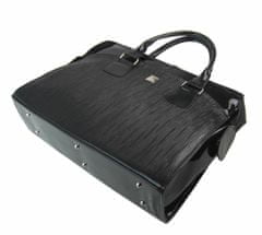 Kraftika Lc-01 černá vroubkovaná dámská kabelka pro notebook