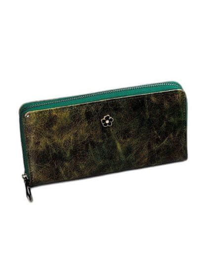 Cavaldi Zelená dámská peněženka kůže/pu v dárkové krabičce