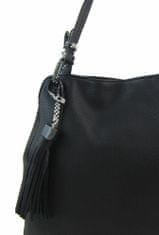 BELLA BELLY Černá moderní kabelka přes rameno s hadími ramínky 4896-bb