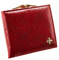 MILANO DESIGN Červená hadí dámská peněženka v dárkové krabičce milano