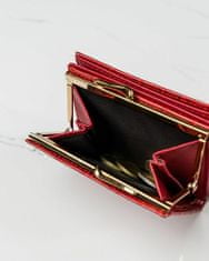 MILANO DESIGN Červená kroko dámská peněženka v dárkové krabičce milano
