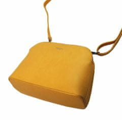 Kraftika Žlutá menší crossbody dámská kabelka se dvěma sekcemi