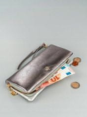 MILANO DESIGN Stříbrná dámská peněženka s obvodovým zipem v krabičce