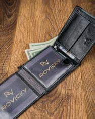LOREN Černá pánská kožená peněženka rfid v krabičce