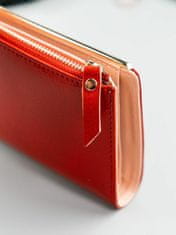 MILANO DESIGN Červená hladká menší dámská peněženka v dárkové krabičce