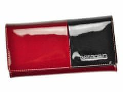Gregorio Kožená červeno-černá dámská peněženka v dárkové