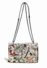 Sara Moda Crossbody dámská kabelka na řetízku s potiskem 6257 růžová