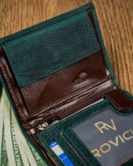 FOREVER YOUNG Kožená zelená pánská peněženka rfid v krabičce