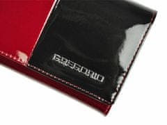 Gregorio Kožená červeno-černá dámská peněženka v dárkové
