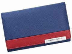 Gregorio Kožená modro-červená dámská peněženka v dárkové