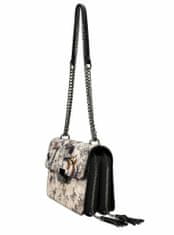 Sara Moda Crossbody dámská kabelka na řetízku s potiskem 6257 černá
