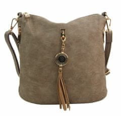 BELLA BELLY Crossbody dámská kabelka s bočními kapsami 2494-bb přírodní